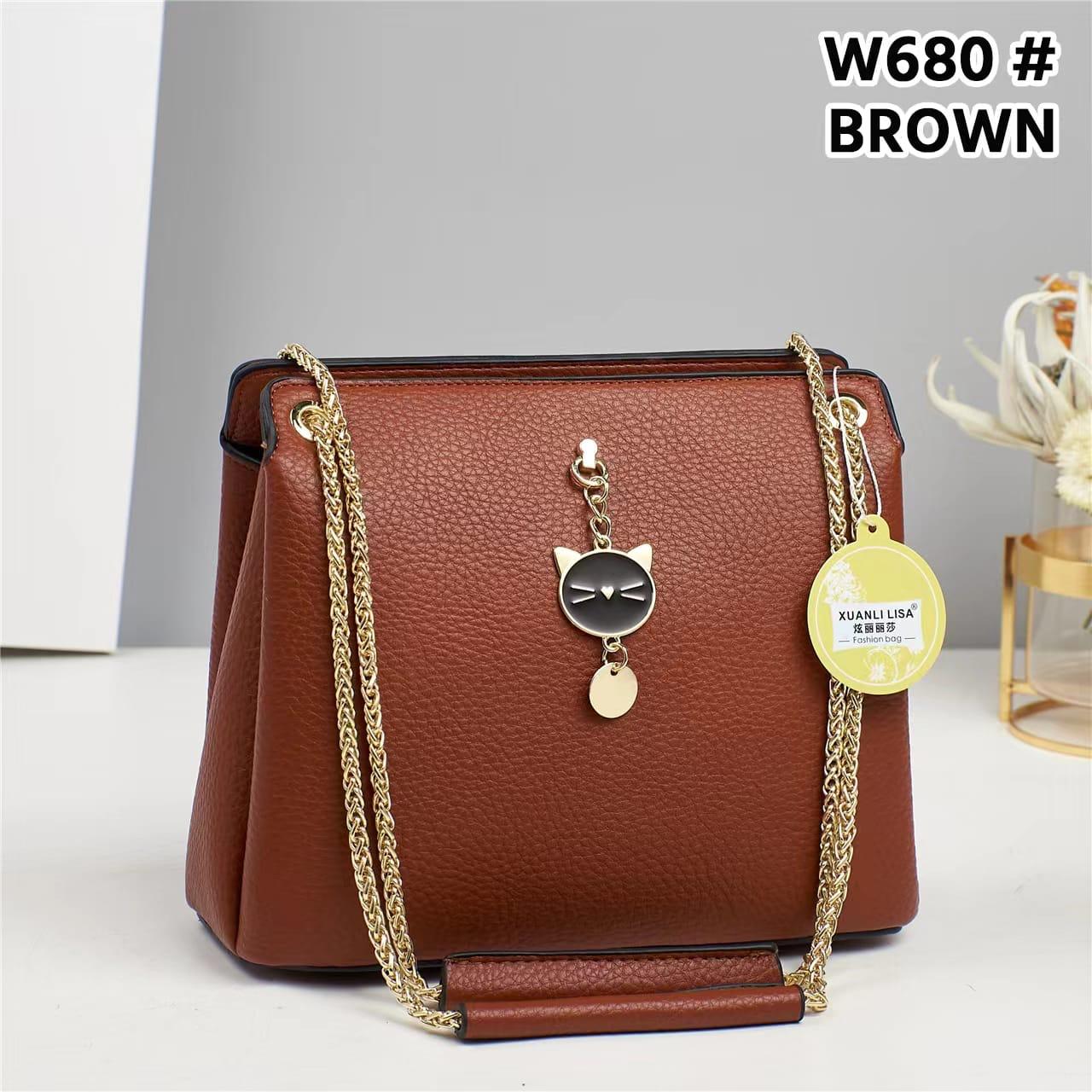 Fancy Women Fashion Handbag - Brown