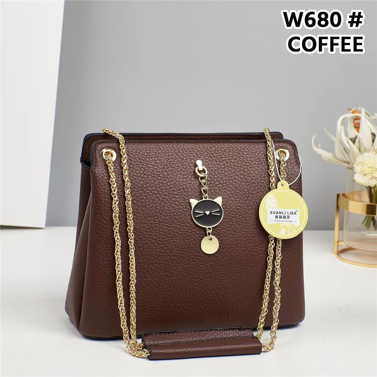 Fancy Women Fashion Handbag - Coffee