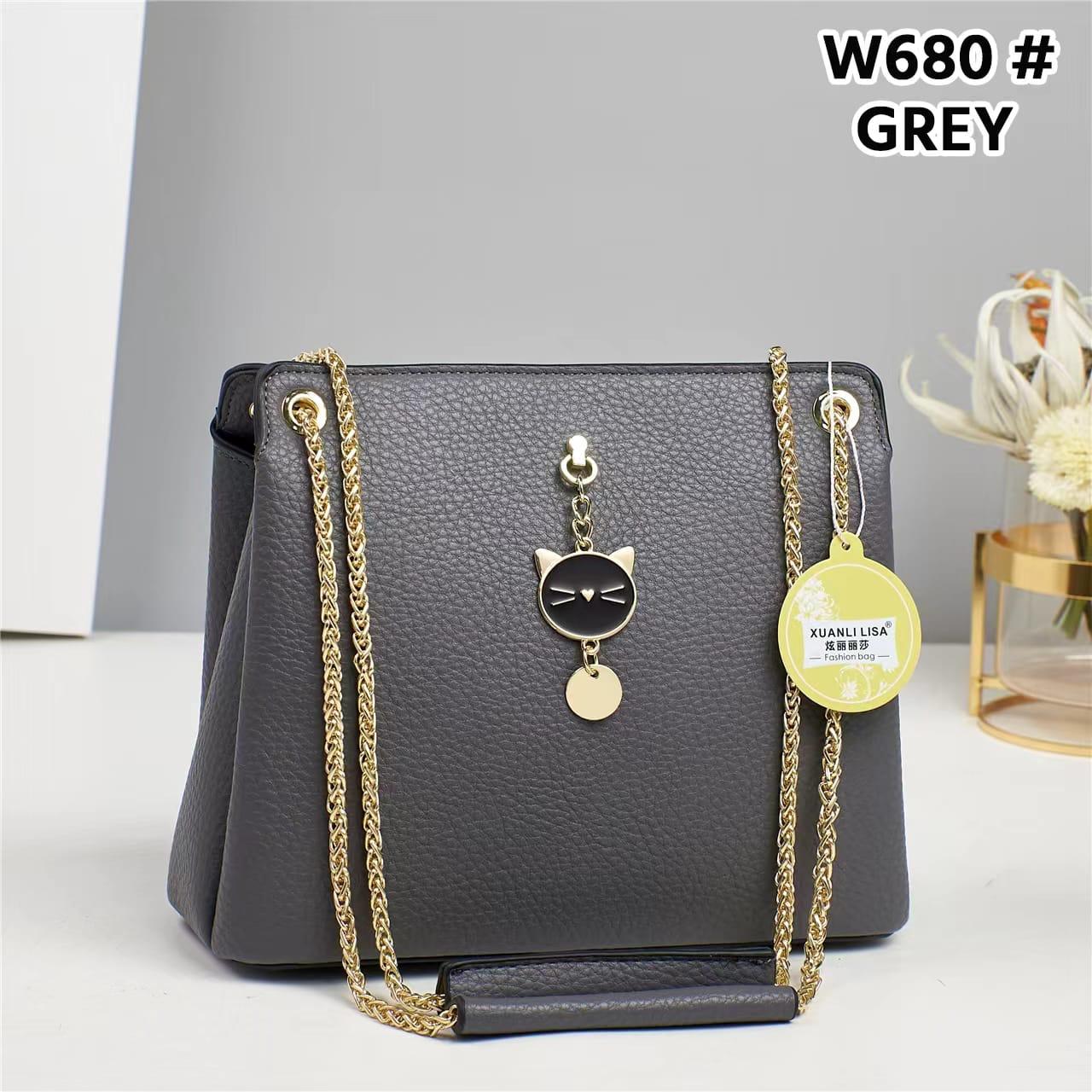 Fancy Women Fashion Handbag - Grey