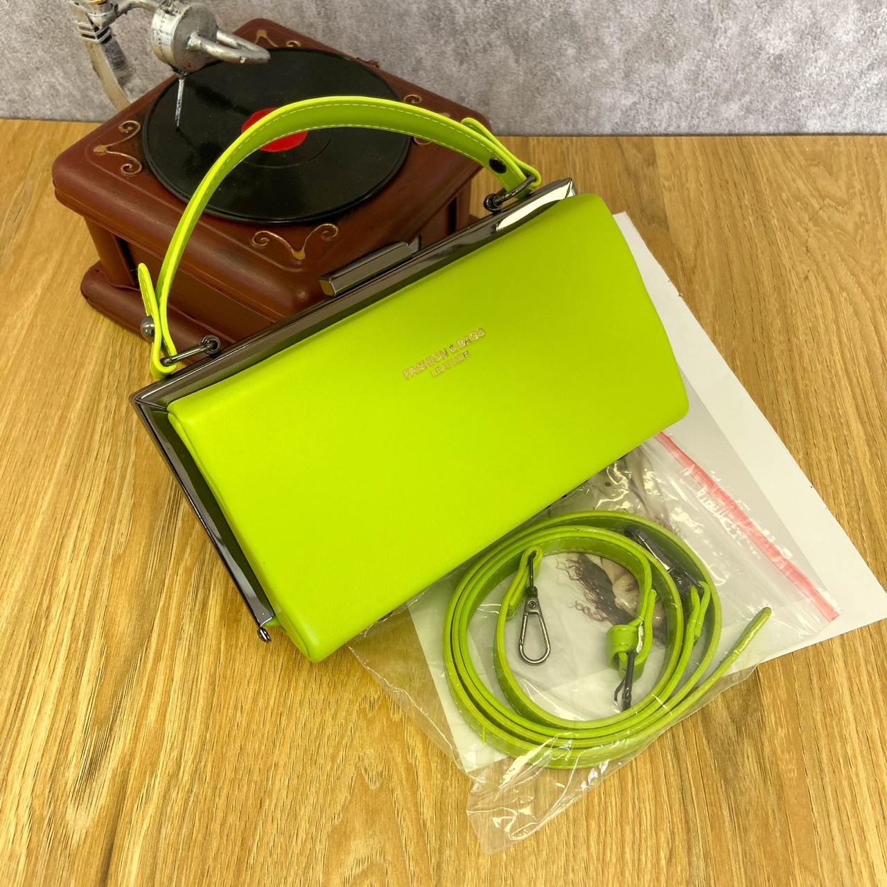 Stylish Clutch Bag - Lime Green
