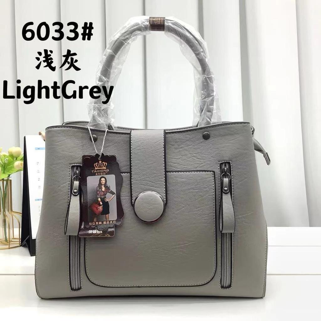 Fancy Office Women Handbag - Light Grey